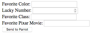 A plain HTML form with the input fields too close together and a non-exciting appearance.