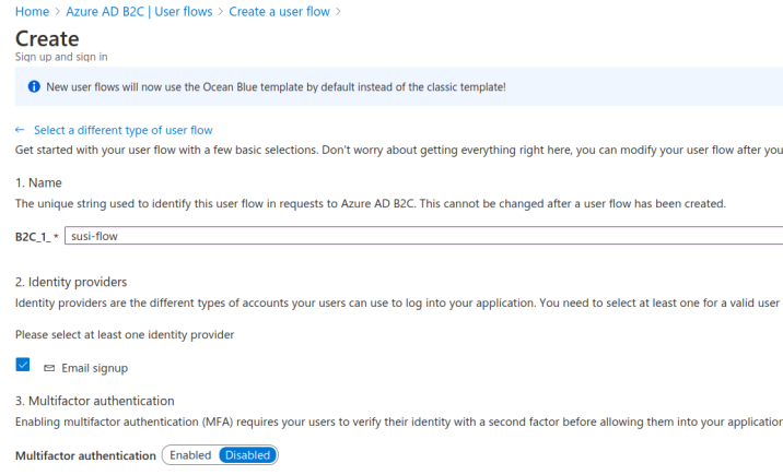 SUSI flow steps 1-3 completed