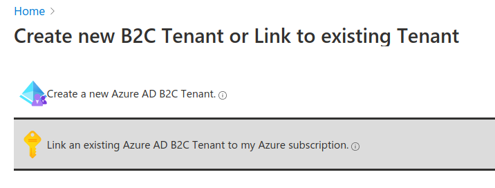 AADB2C link subscription to tenant