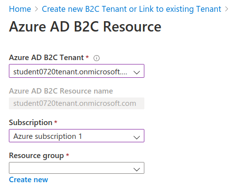 AADB2C link Subscription form