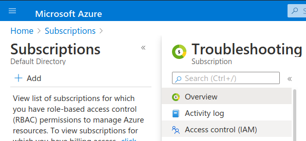 Select troubleshooting subscription resource