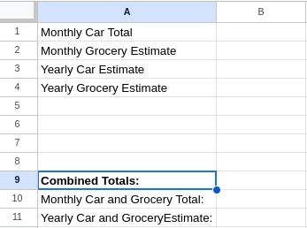 Image of the overview spreadsheet tab within the Hello, Google Sheets! google sheet