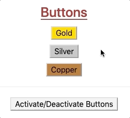 Activating and deactivating a button on click.