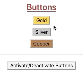 Activating and deactivating multiple buttons on click.