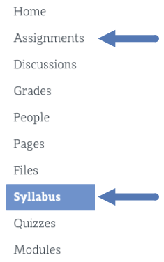 Canvas class menu options