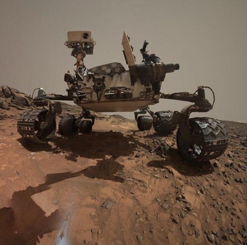 Image of Curiosity rover taken by the rover on Mars.