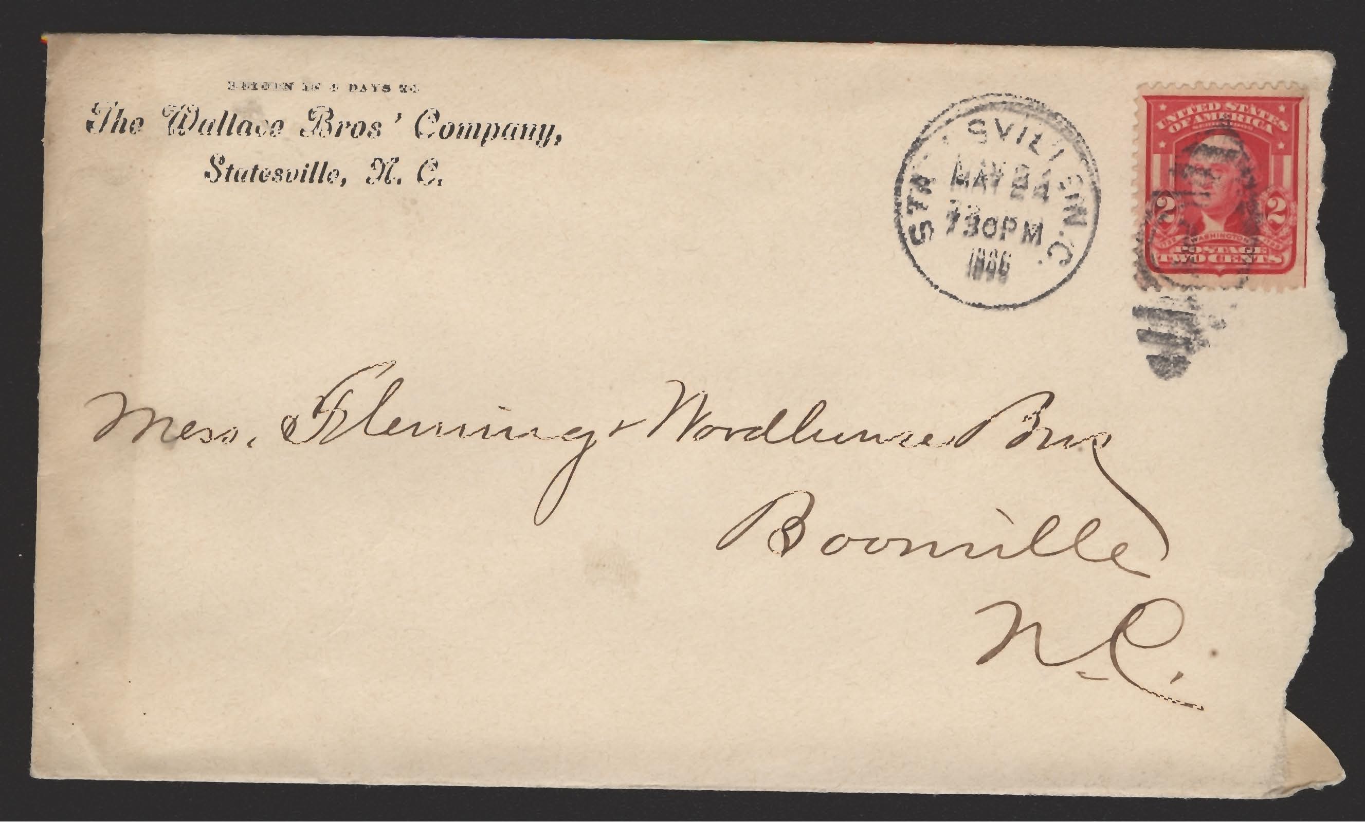 An addressed envelope