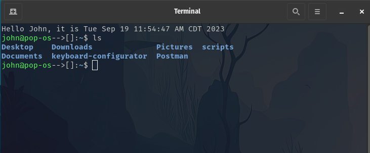 Sample command line interface