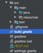 build.gradle file in the src directory.