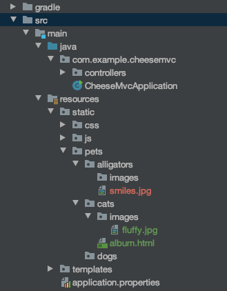File tree for finding ``fluffy.jpg``.