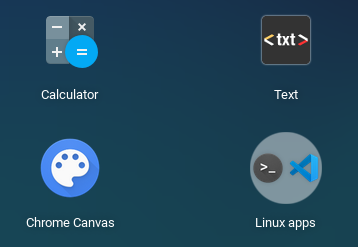 Find the terminal app inside the Linux subfolder.