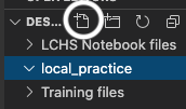 The New File button appears next to the directory name.