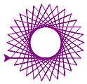 Image showing one spirograph option (30 lines, 132° turn angle).
