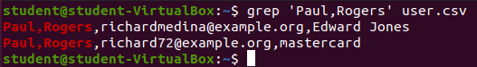 grep &lsquo;Paul,Rogers&rsquo; Output